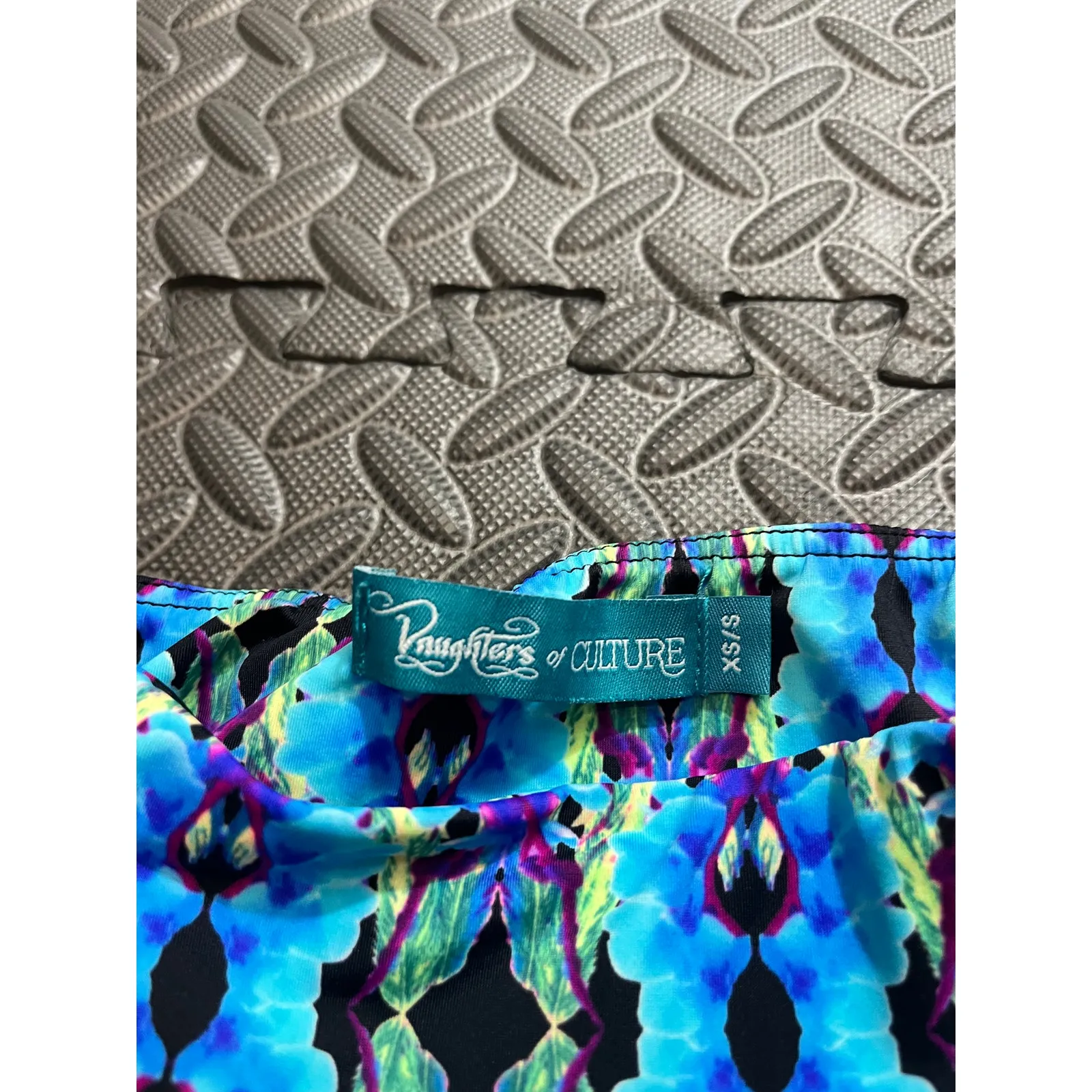 Daughters of‎ Culture Geometric Tie Dye Blue Legging XS S yoga run hippie - Image 2