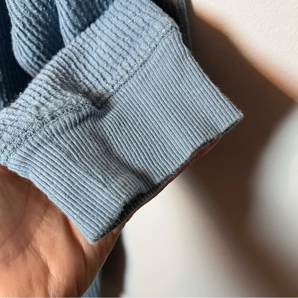 Simply Southern Retro-inspired Ribbed Crewneck Women’s M Blue Long Sleeve Shirt - Image 4