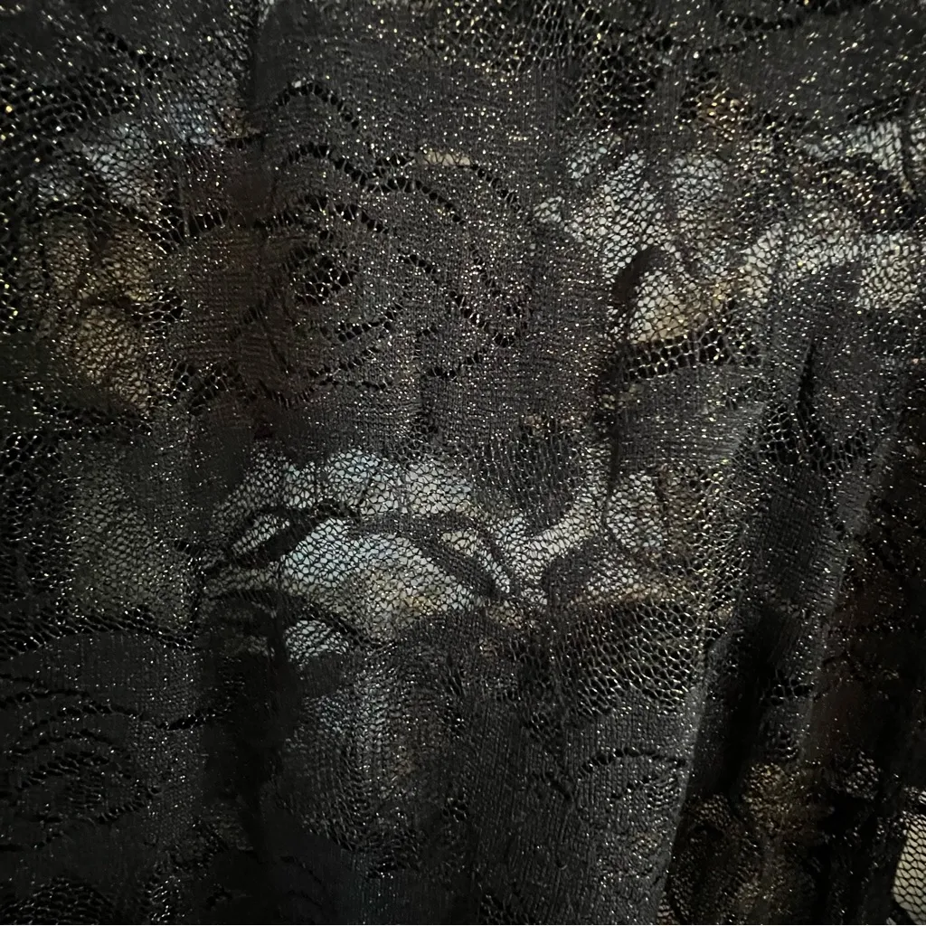 Mod Land Womens Black Lace Whimsigoth Cardigan Size M Sheer Boho Fairy Grunge Size M - Image 6