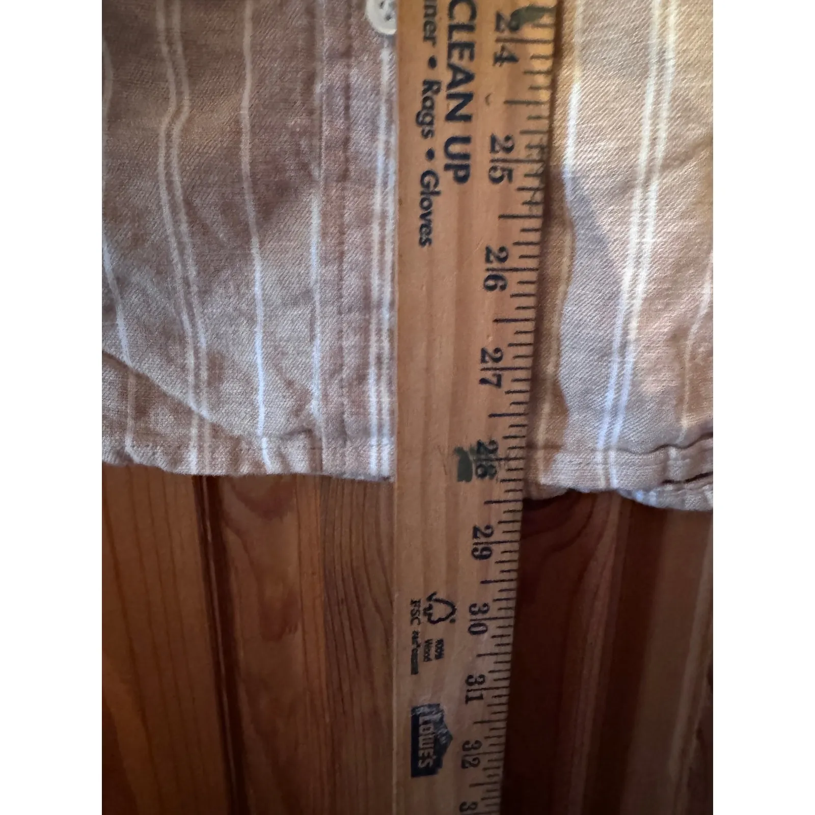 GAP The Easy Shirt Womens XL Button Down Top Striped Beige White Long Sleeve - Image 6