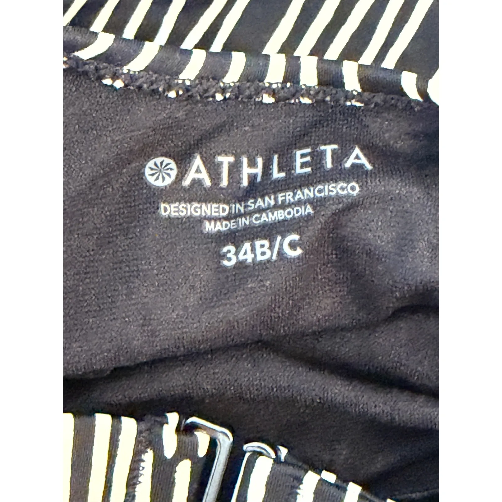 Athleta Maldives Striped Tankini Swim Top Halter Neck Keyhole Back Size 34 B/C - Image 8