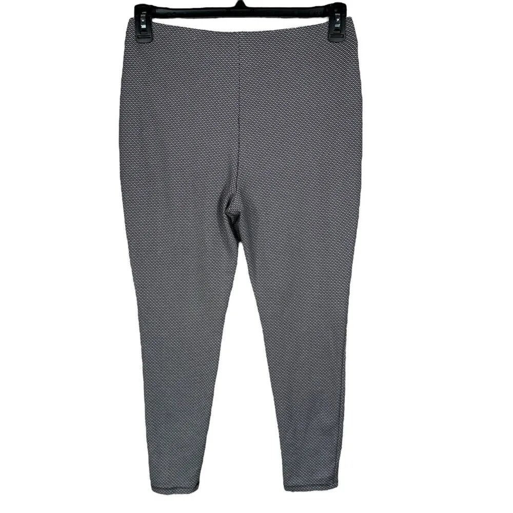 Chico’s SZ 1 (8/Medium) Ankle Pants Geometric Stretch Elastic Waist Mid-Rise - Image 3