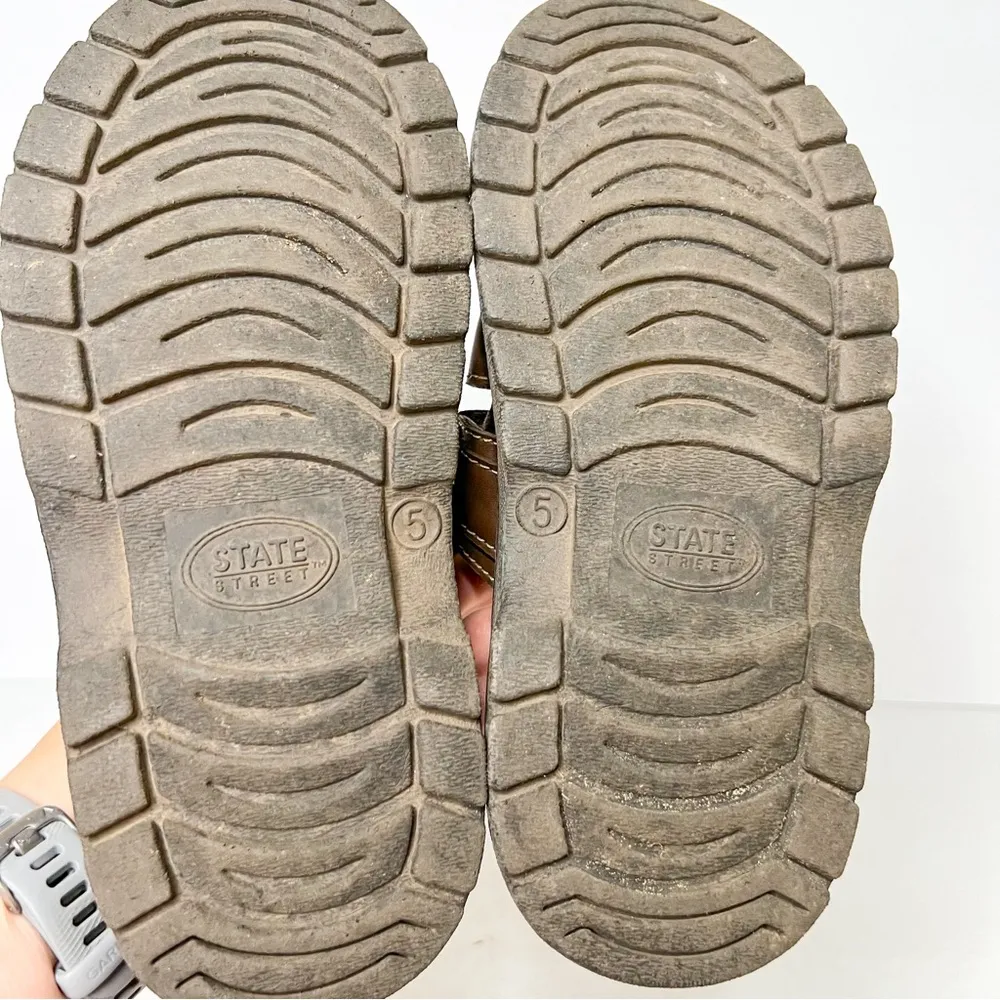 VTG Y2K Dr. Martens Look Chunky Brown Fisherman Sandals Size 5 - Image 2