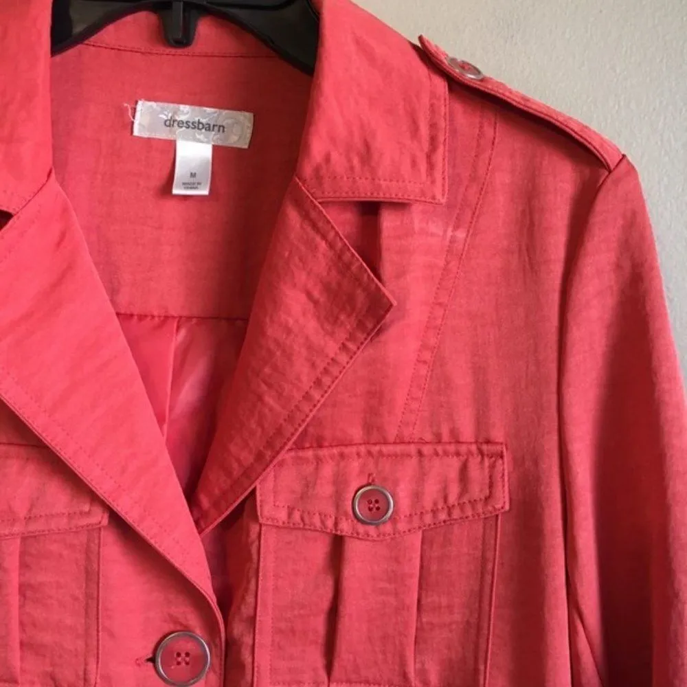 Dressbarn medium coral jacket - Image 3
