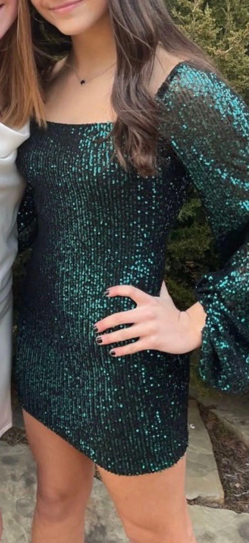 Green Sequin Dress - Image 2