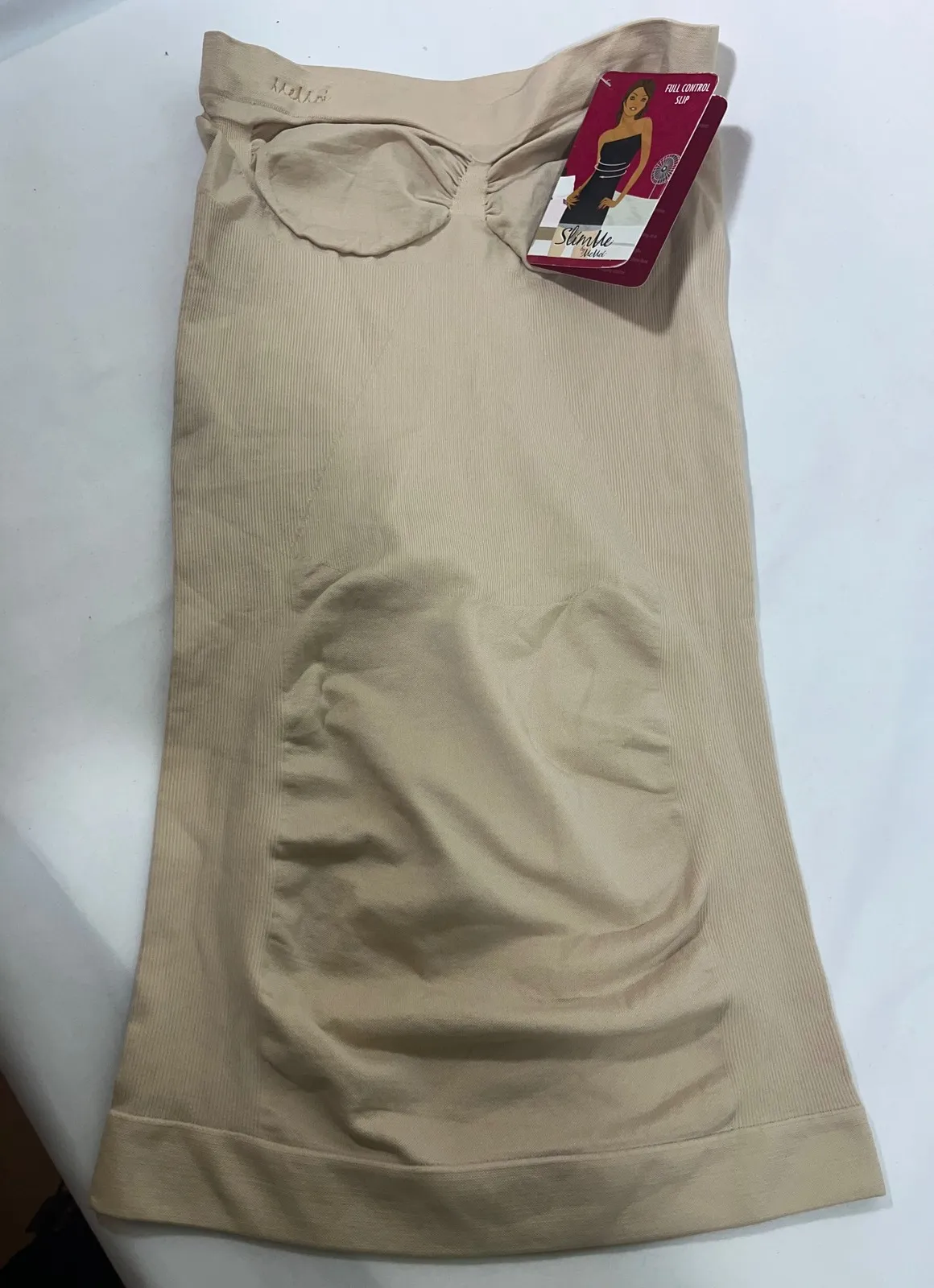 MeMoi SlimMe Full Control Shapewear Slip Seamless Butt Lift Bodycon Nude Size S Tan - Image 1