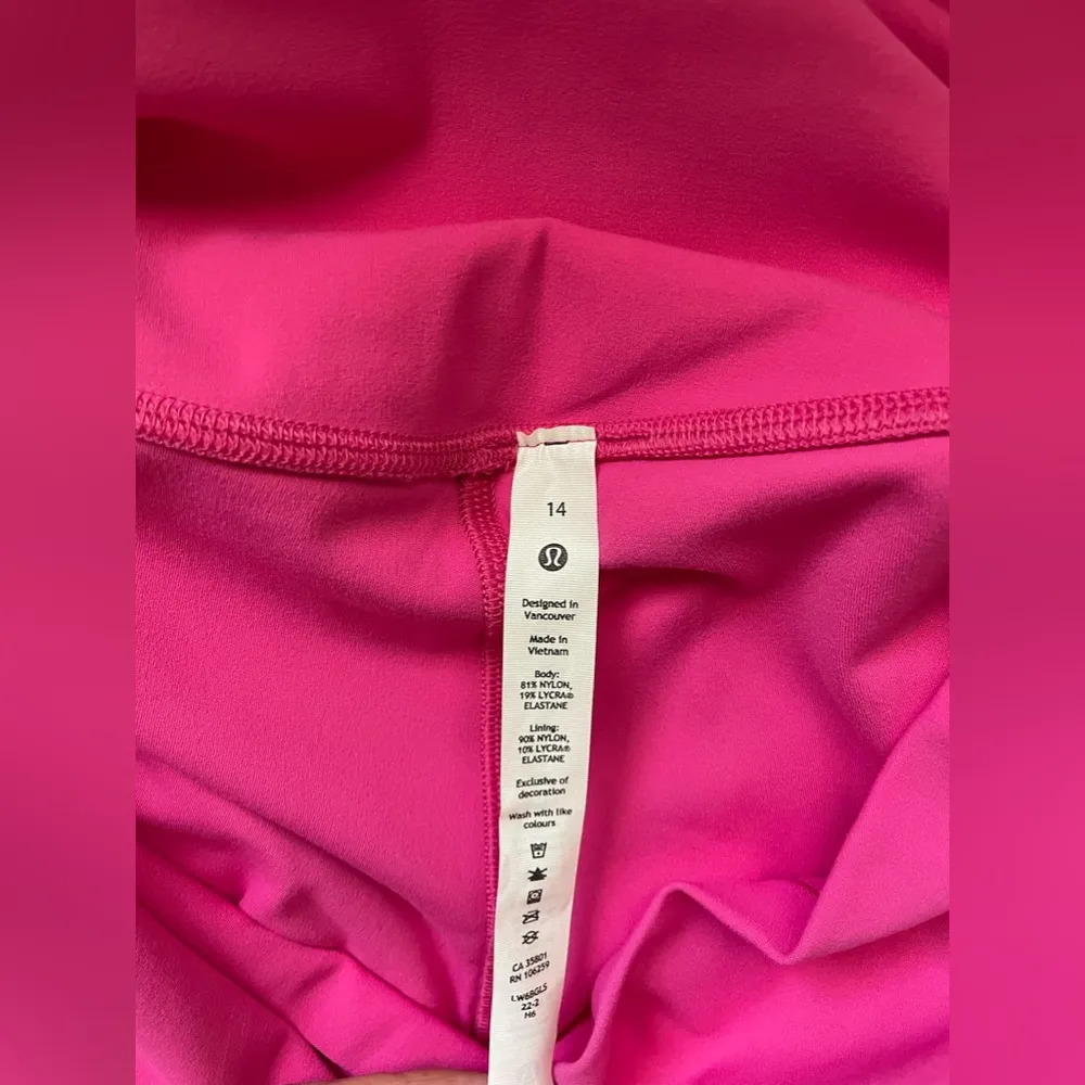 NWT Lululemon Align Crop 23” Leggings HR Size 14 Sonic Pink - Image 5