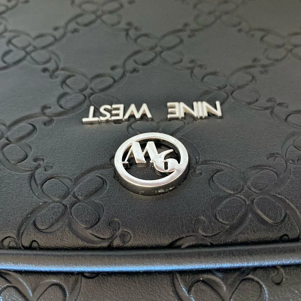 NWT Nine West Black Embossed Crossbody Bag - Image 10