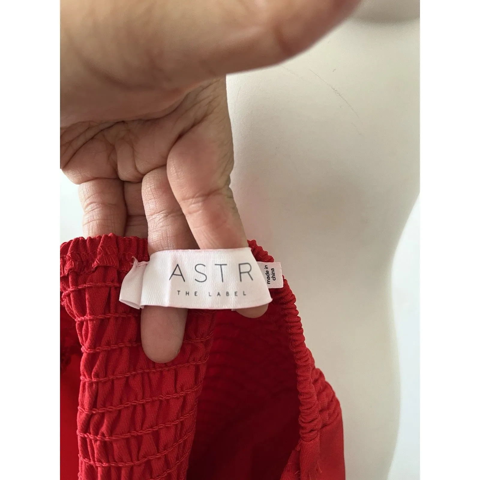 Astr The Label Camisole Tank S Red Pleated Romantic Urban Club Date Night - Image 3