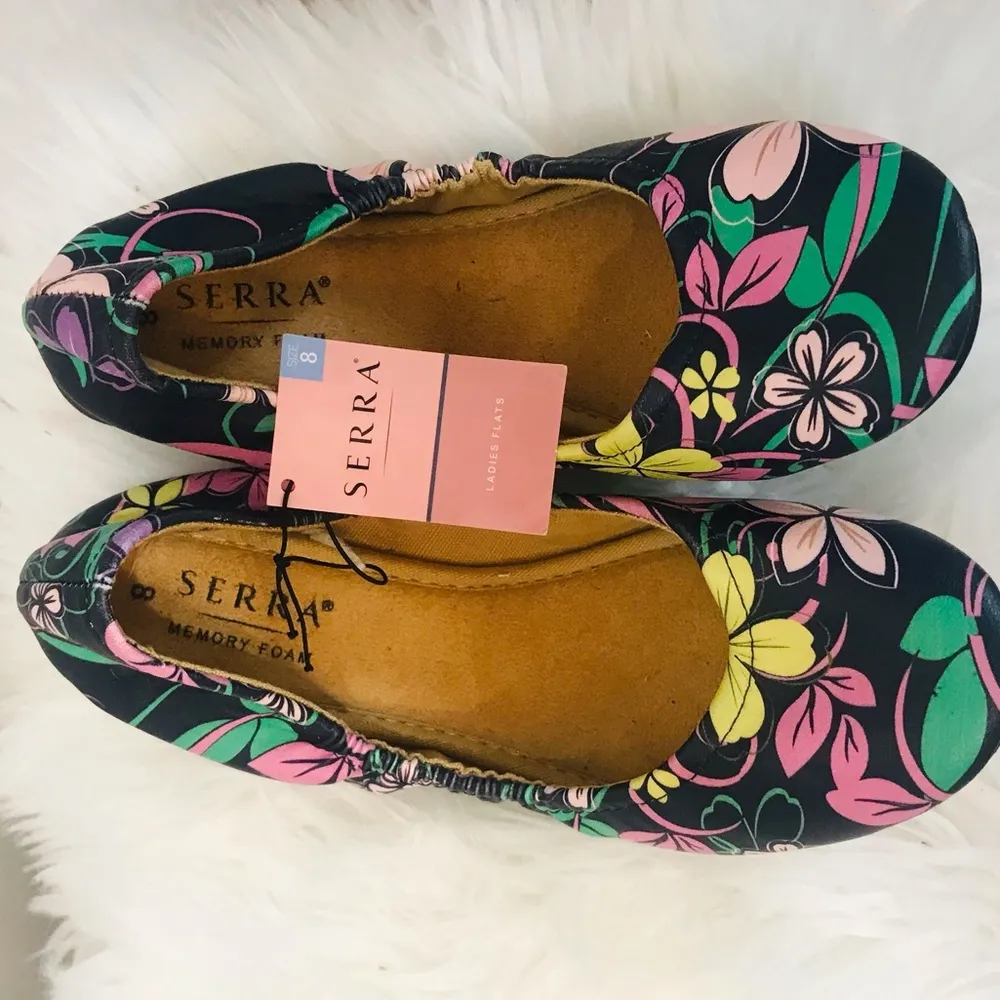 NWT Serra Memory Foam Floral Ballet Flats Size 8 - Image 99