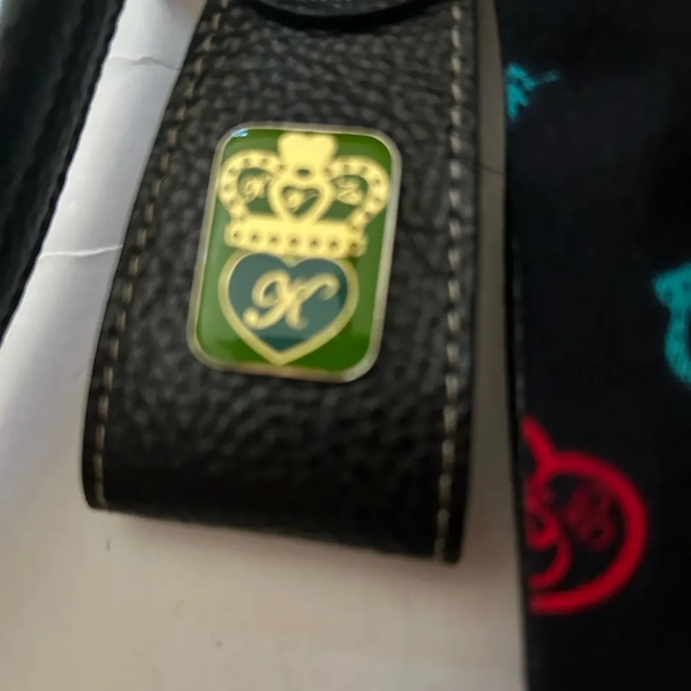 Kathy Van Zeeland Crossbody
Cloth Handbag, Black And Multicolored, with Charms - Image 6