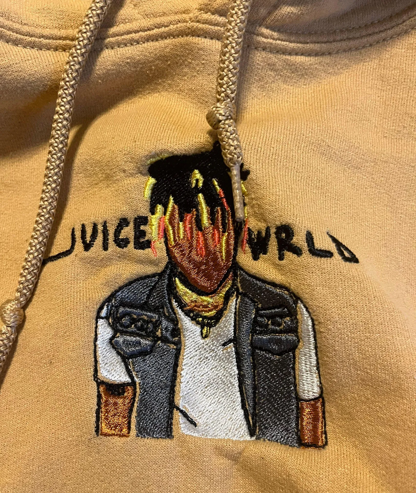 juice wrld hoodie Yellow Size L - Image 2