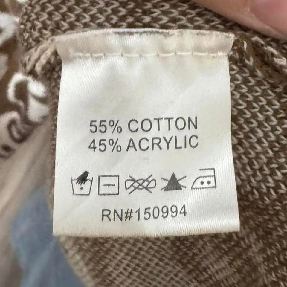 Nikkak Yin and Yang Brown and Cream Cardigan Cute Cottage Core Boho Size Medium - Image 6