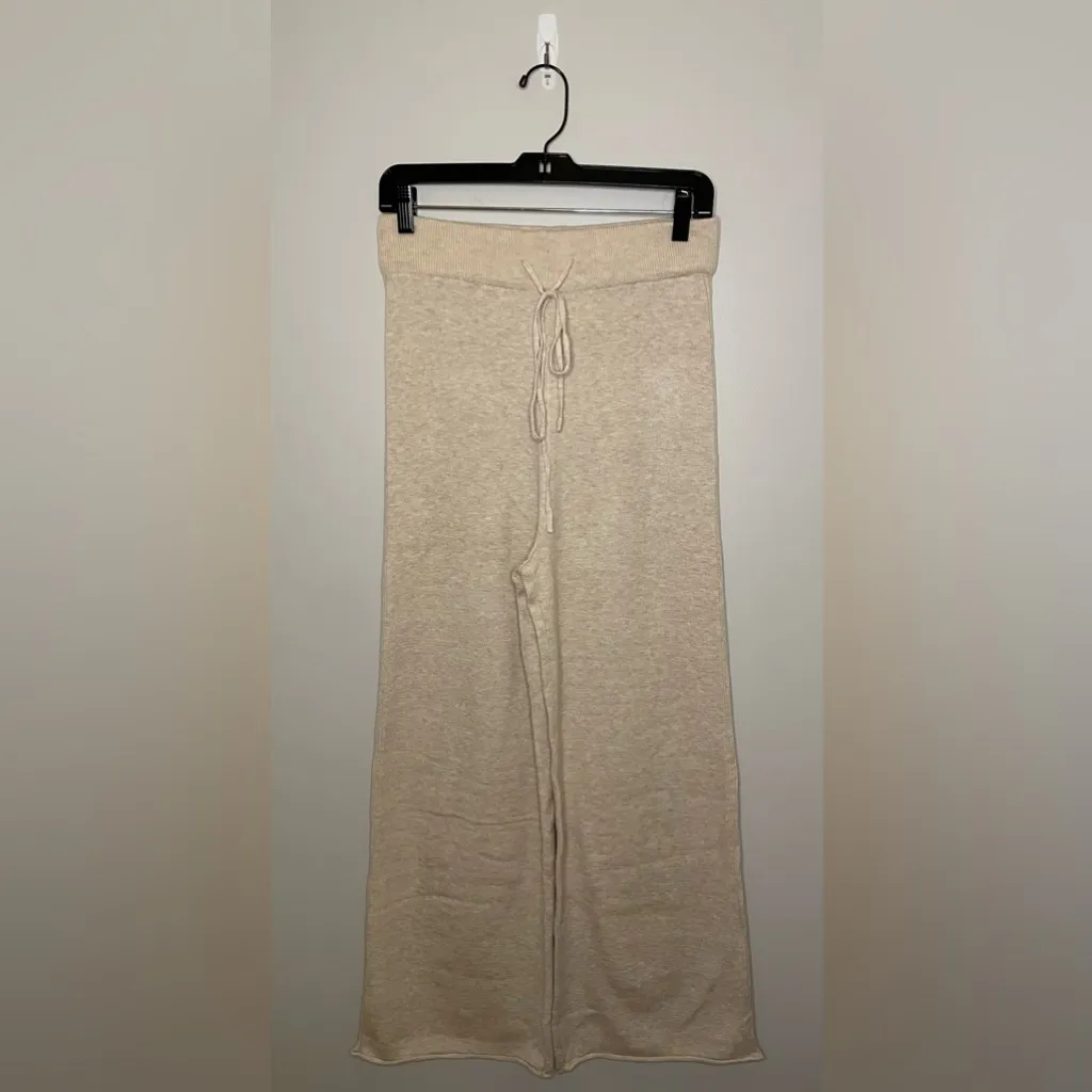 SHEIN Long Sleeve Sweater & Wide Leg Knit Pants Set, Apricot, Size M, NWOT - Image 5