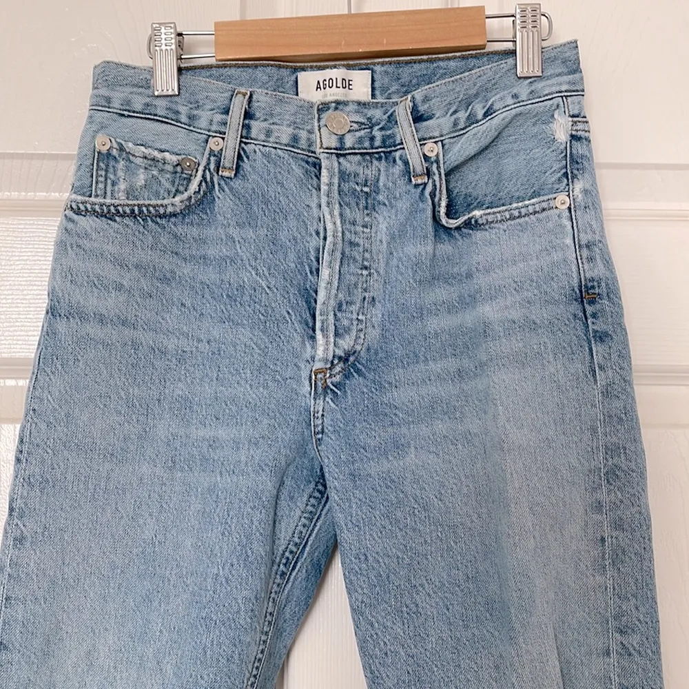 Jaime distressed straight high rise button fly jeans 24 - Image 2