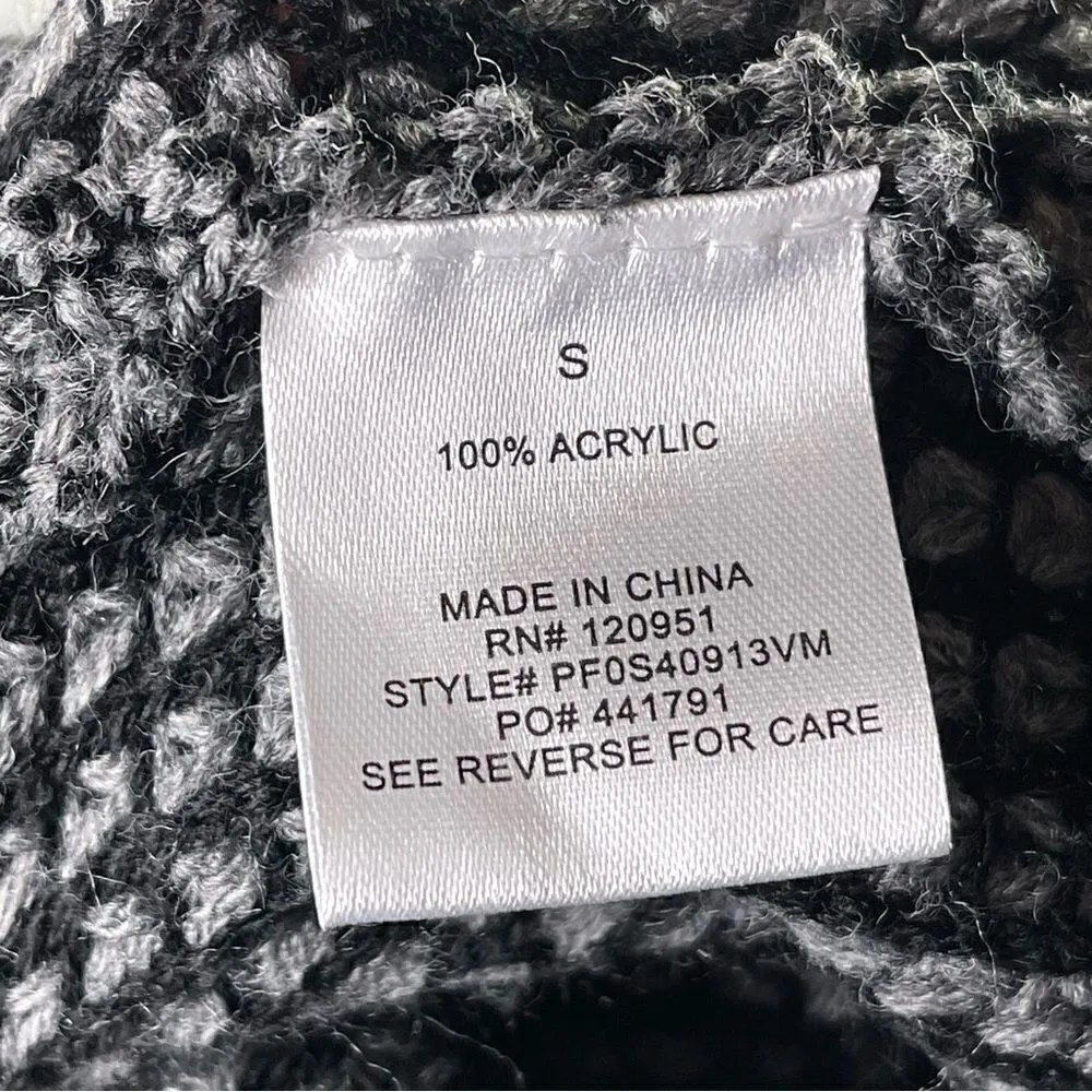 Pink Rose Back Ribbon Detail Chunky Cocoon long Cardigan Sweater (Grey) - Small - Image 10