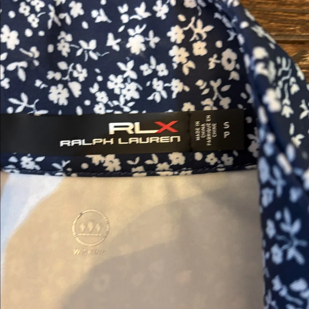 RLX Ralph Lauren Golf Dress Navy Floral Print Performance Small Small - Image 6