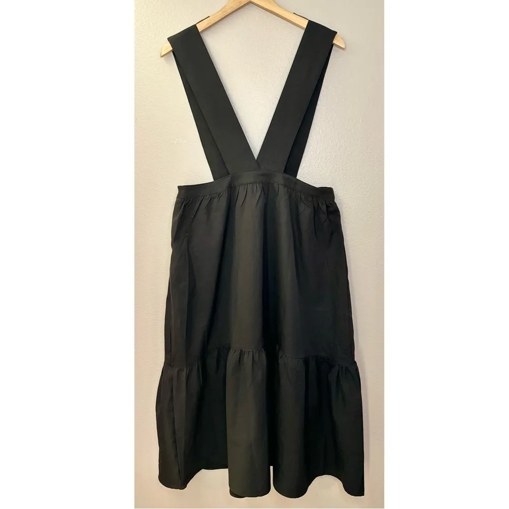 NWT Hayden LA Black Pinafore Jumper Tiered Midi Dress - Image 3