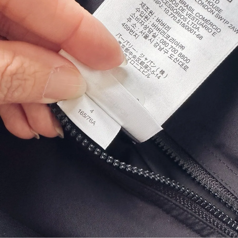 NEW Burberry Women’s Birley Lightweight Jacket Black Designer Size 2 - Image 7