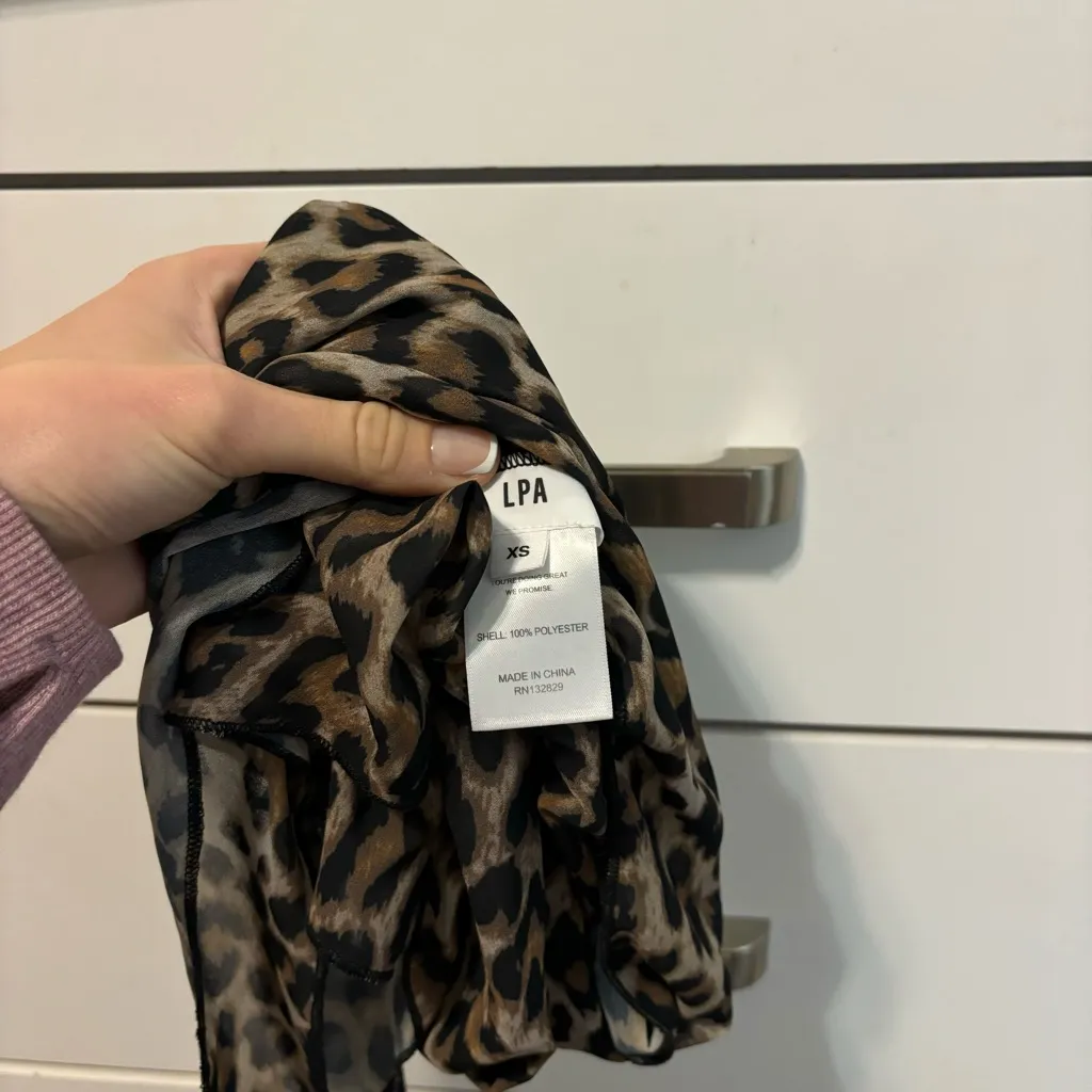 LPA Revolve  Animal Print Cheetah Cover Up Set - Image 5