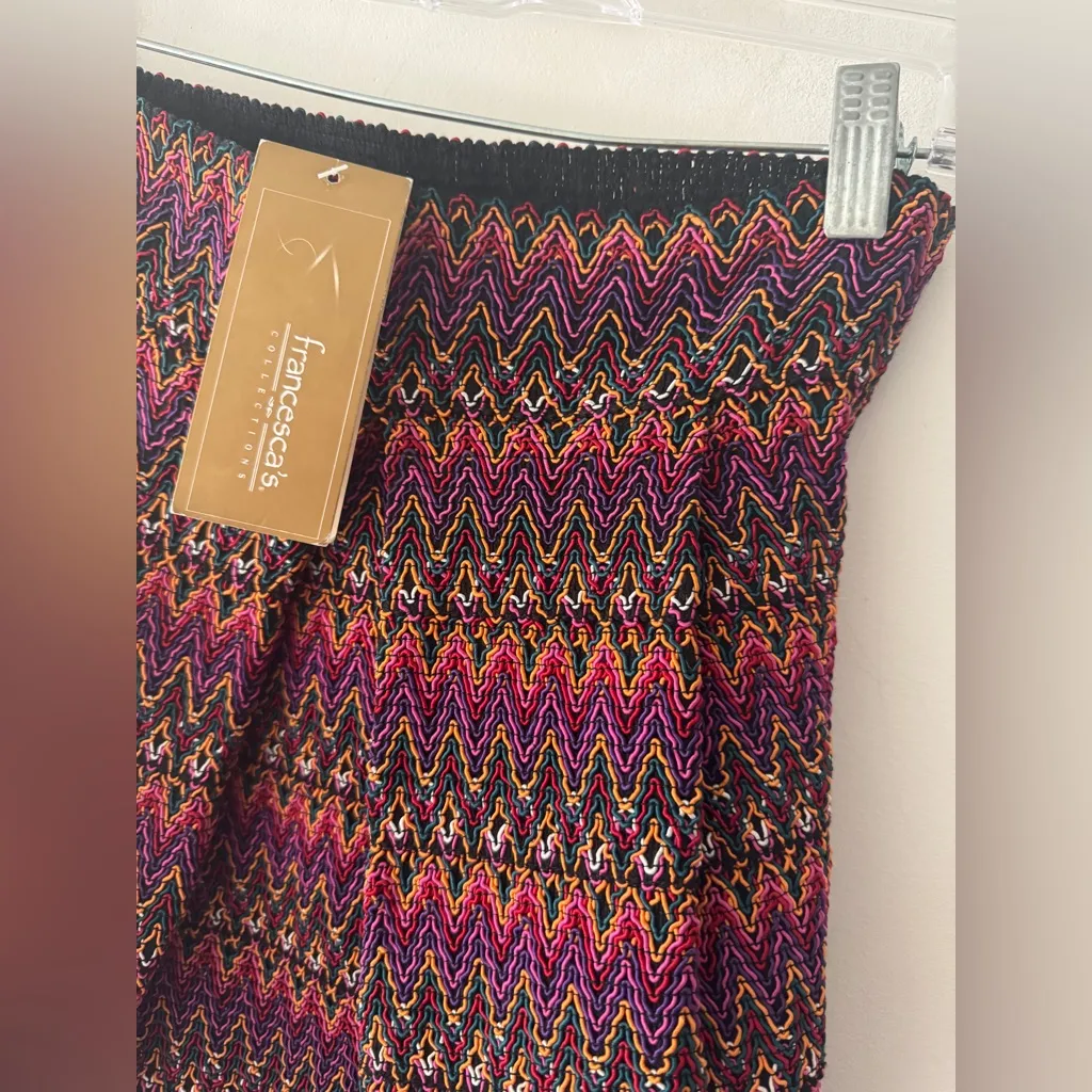 NEW!! Annabella (Francesca’s) Woven Fun Colorful Chevron High Waist Skirt - Image 2