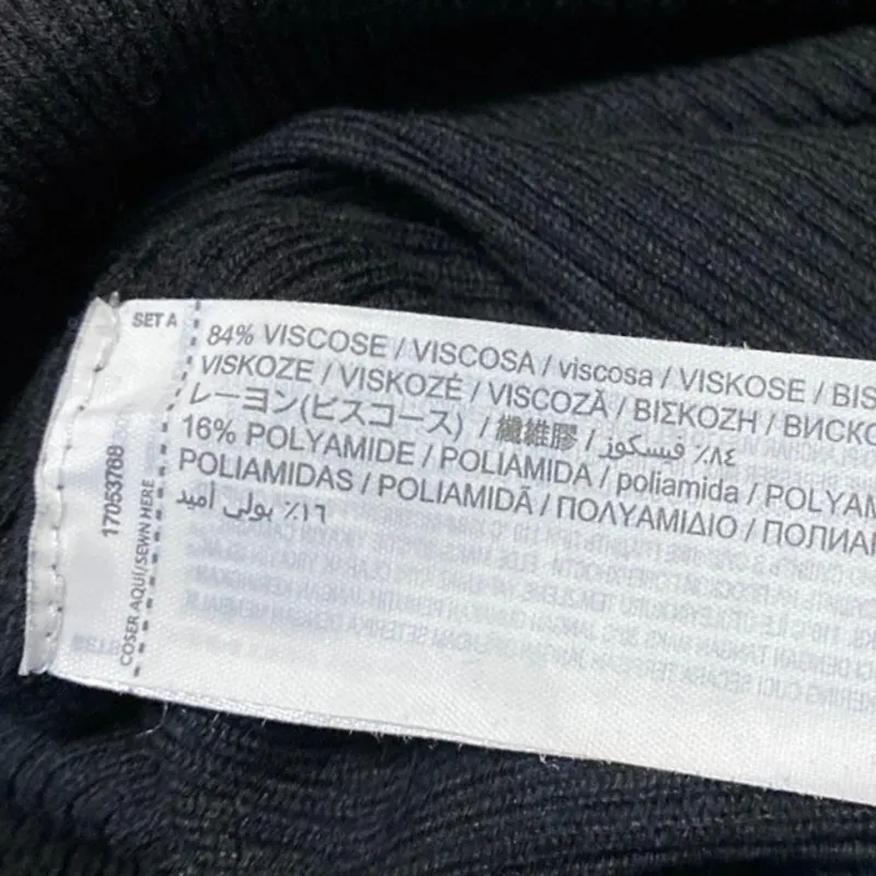 MNG Mango Black Long Sleeve Ribbed Knit Button Up Long Cardigan Sweater Size L - Image 4