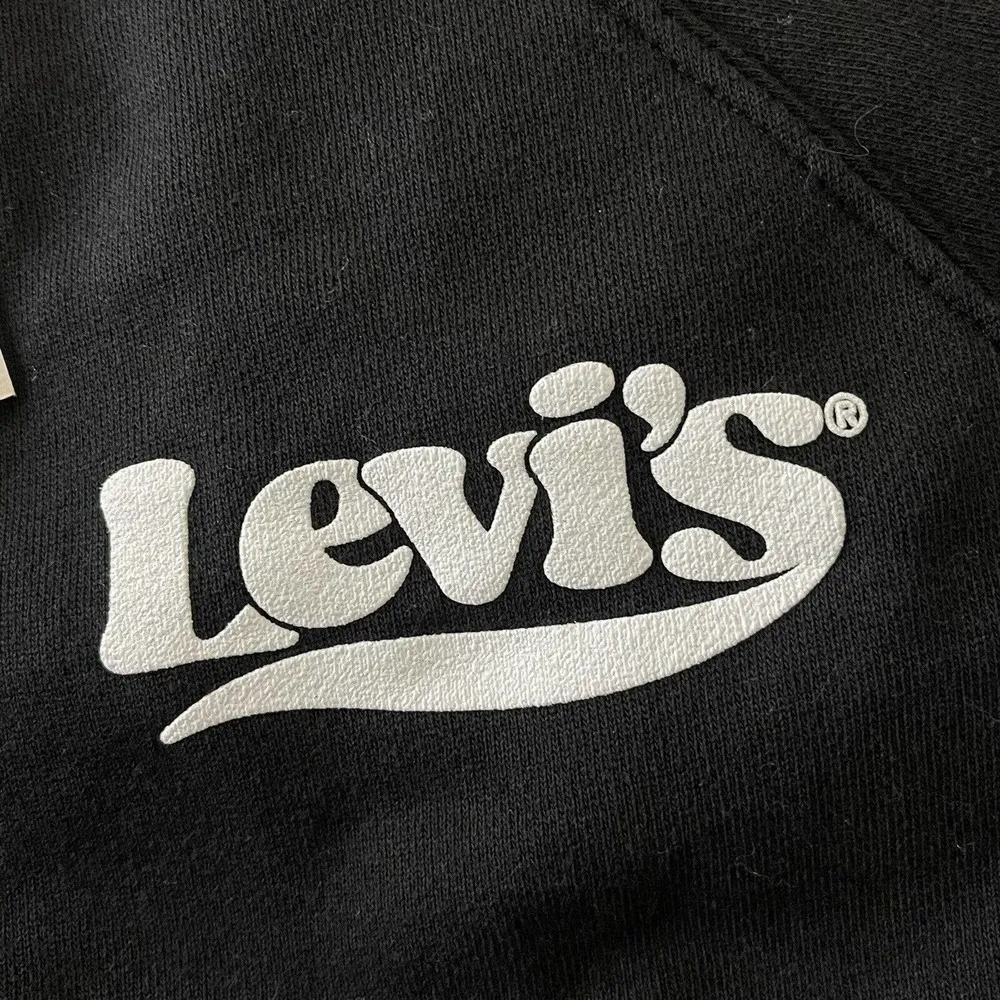 Levi's 2X-Large Sweatshirt Stretch Long Sleeve Black Logo Crew Neck Pullover New - Image 2