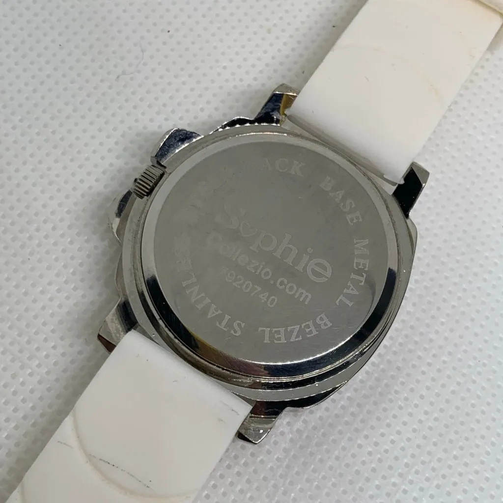 Sophie collezio women watch colorful floral dial 34mm silver tone running - Image 6