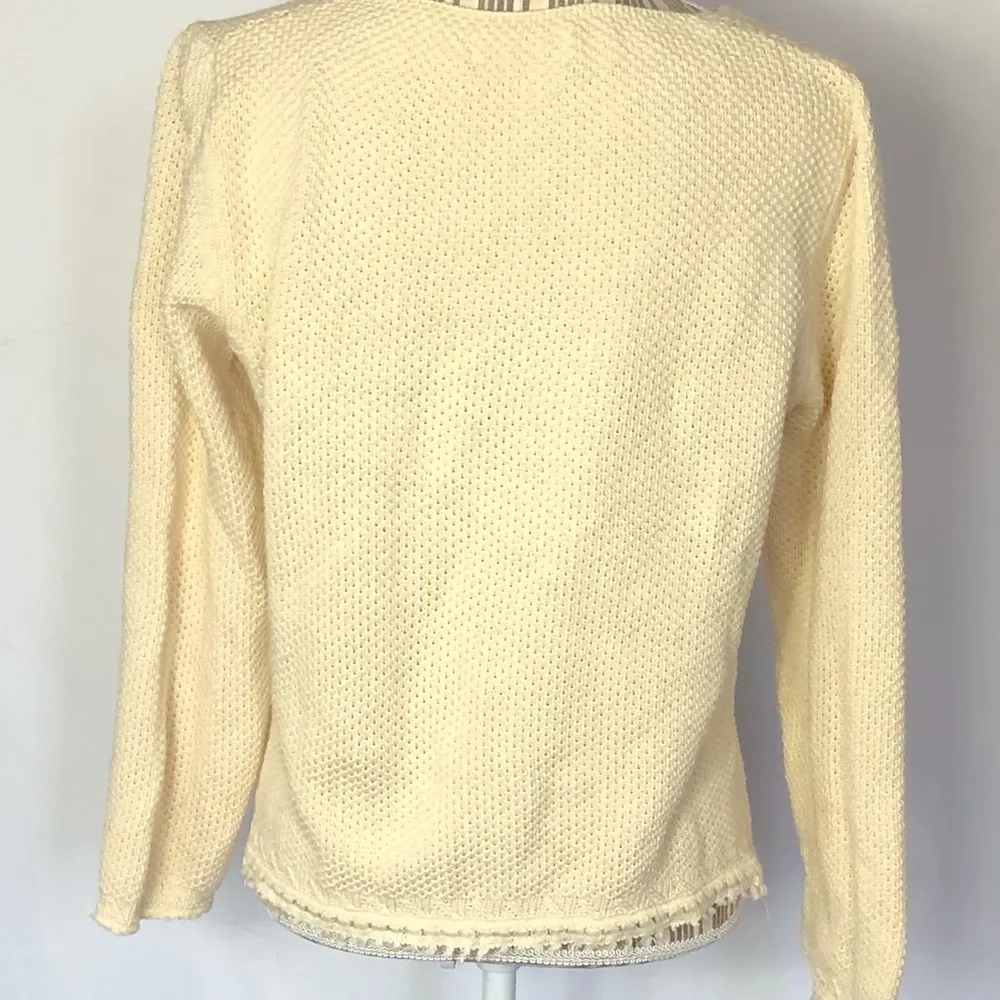 Sincerely Jules cream cotton sweater size medium - Image 2