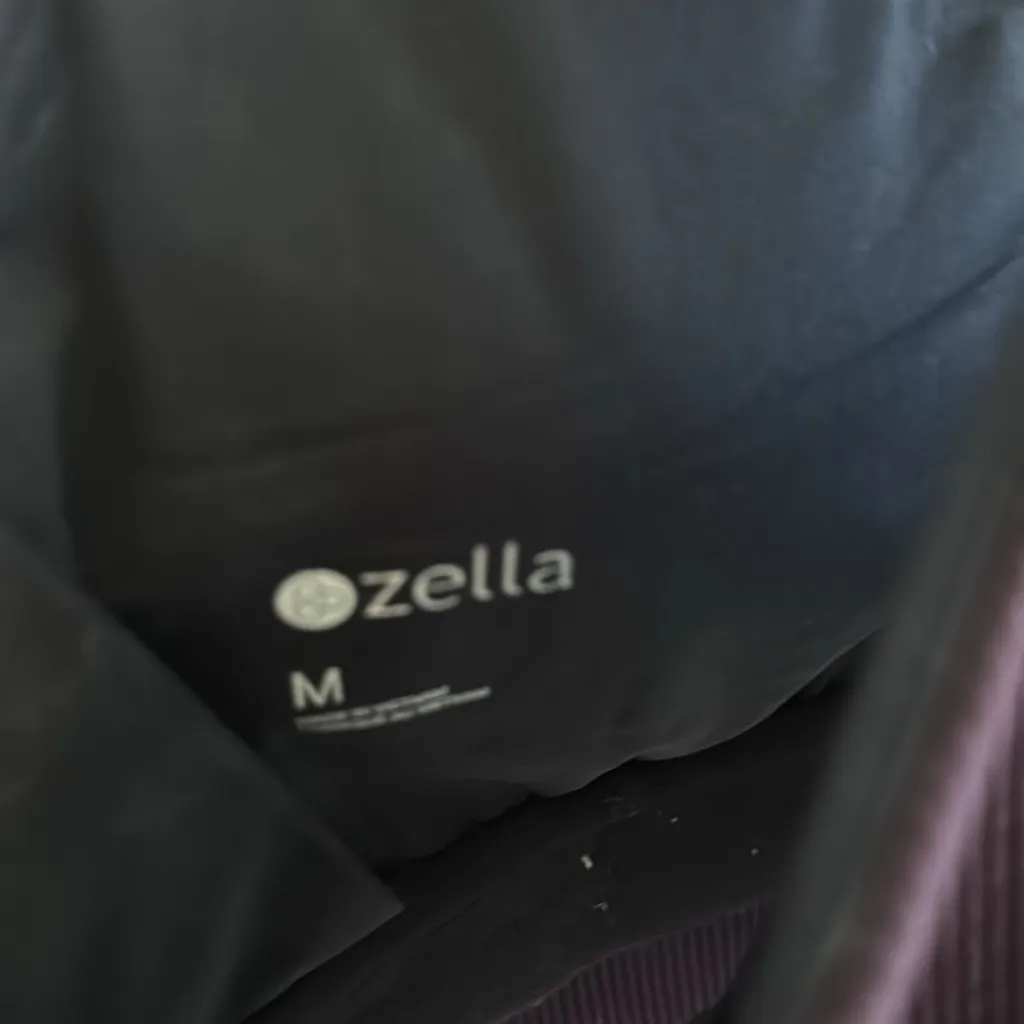 Zella Deep Purple Ribbed Activewear Top Medium - Image 4