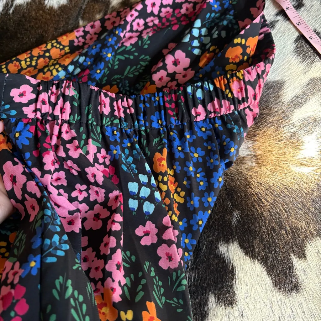 JOHNNY WAS Astrid Pleated‎ Pant and Shirt set Size Extra Large Floral Wide Leg - Image 11