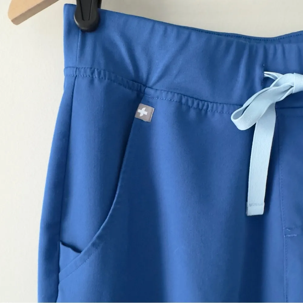 Figs Scrub Pants Vibrant Blue Jogger Medical Elastic Waistband stretch scrubs S - Image 4