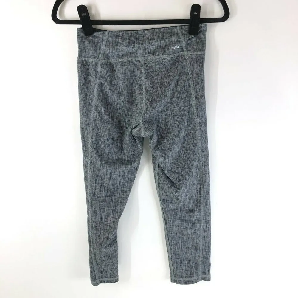 Adidas Womens Climalite Leggings Cropped Pull On Basic Gray Size S - Image 2