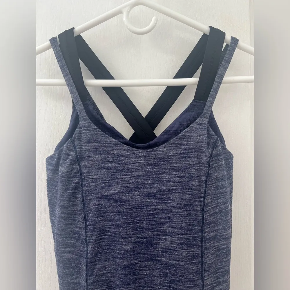 Lululemon Run For Gold Tank Heathered Deep Navy/Deep Navy (Size 6) - Image 7
