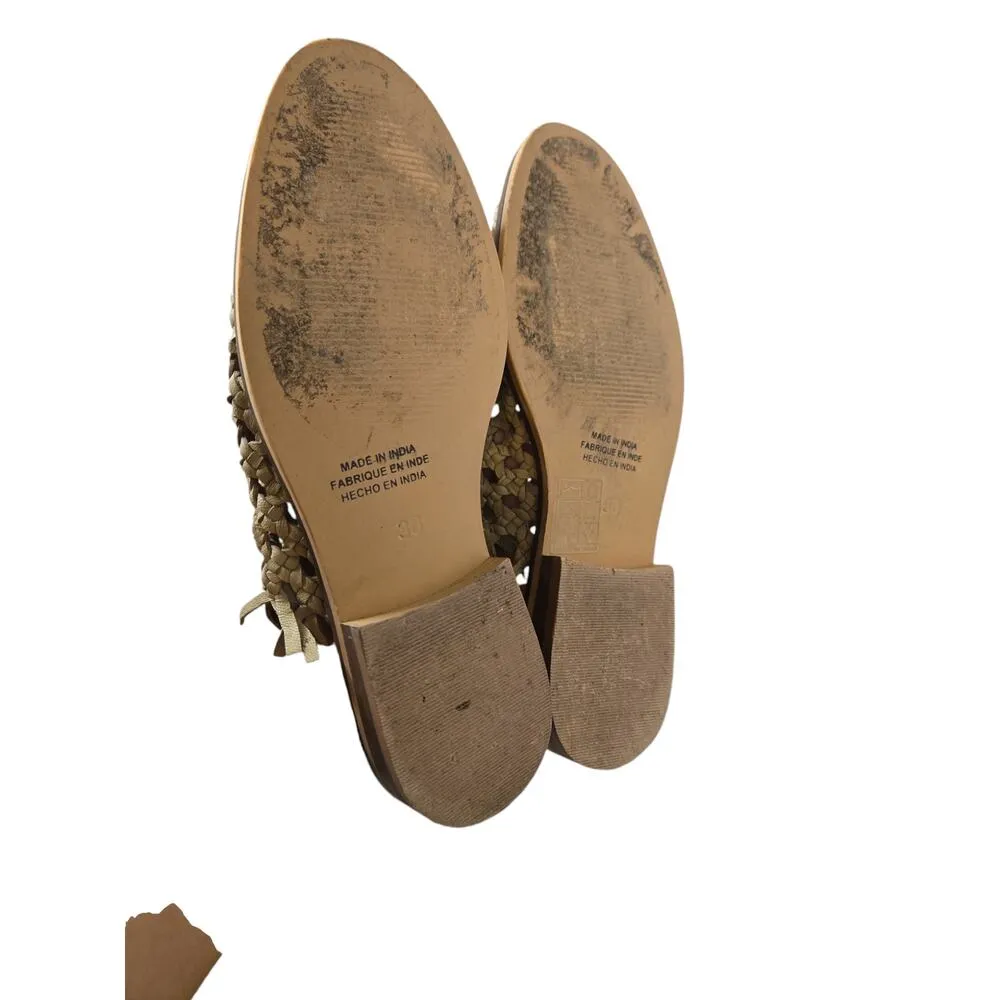 Free People Mirage Womens Leather Woven Mules Size 36 - Image 6