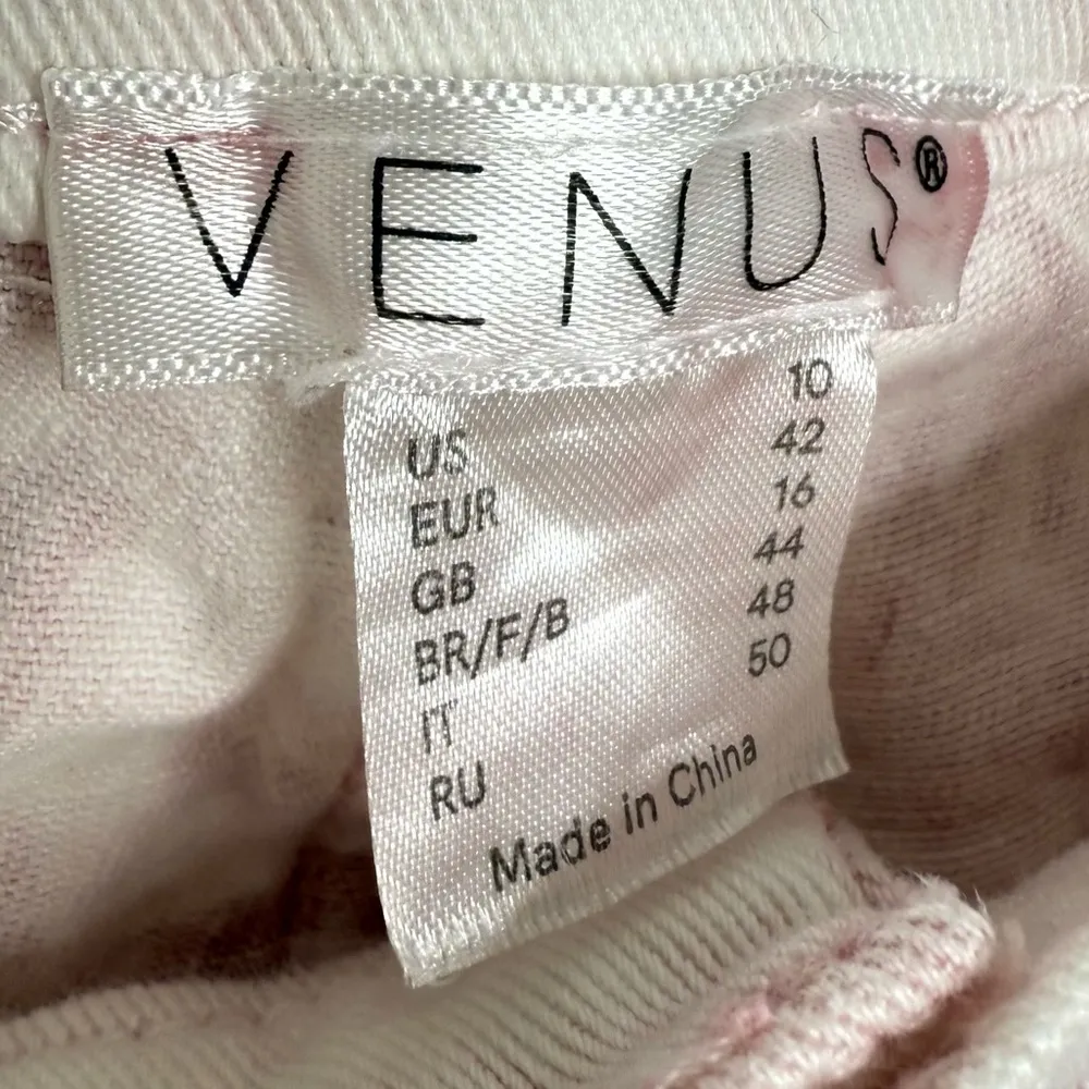 Venus Distressed Pink White Tie Dye Skinny Jeans Women’s Size 10 Inseam 26.5” - Image 3