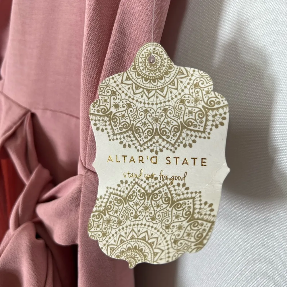 Altar’d State Mauve Ruffle Maxi Dress - Size L NWT - Image 6