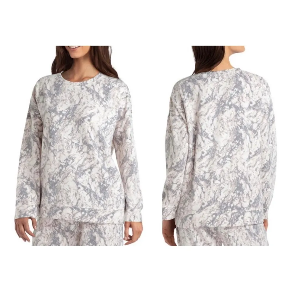 NEW Halston Marble Sweatshirt size M Soft Blush - Image 8