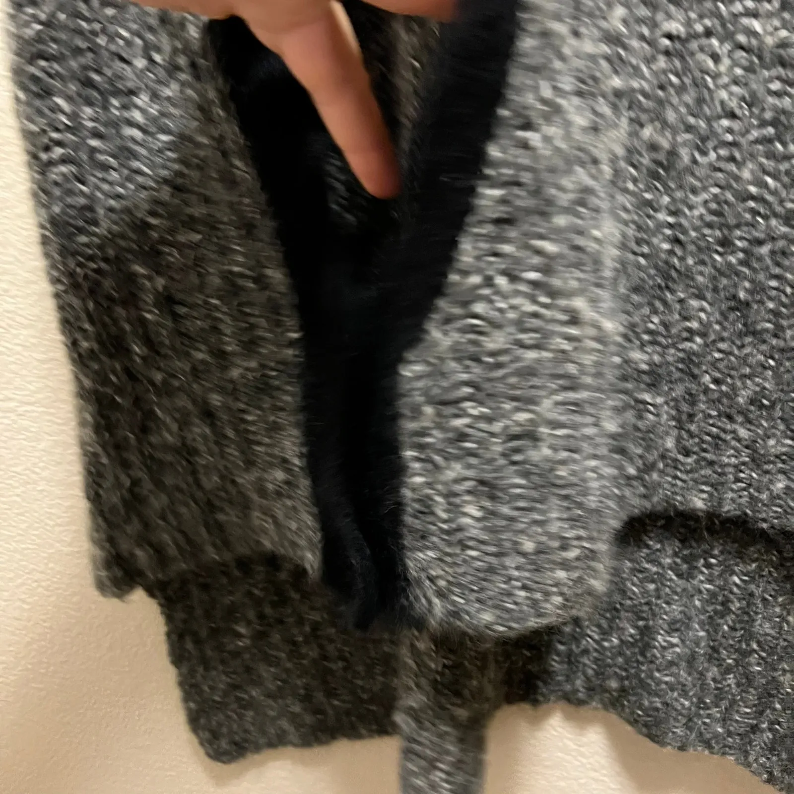 Something Else By Natalie Wood Gray Knit Turtleneck Shawl Pullover Sweater Sz L - Image 6