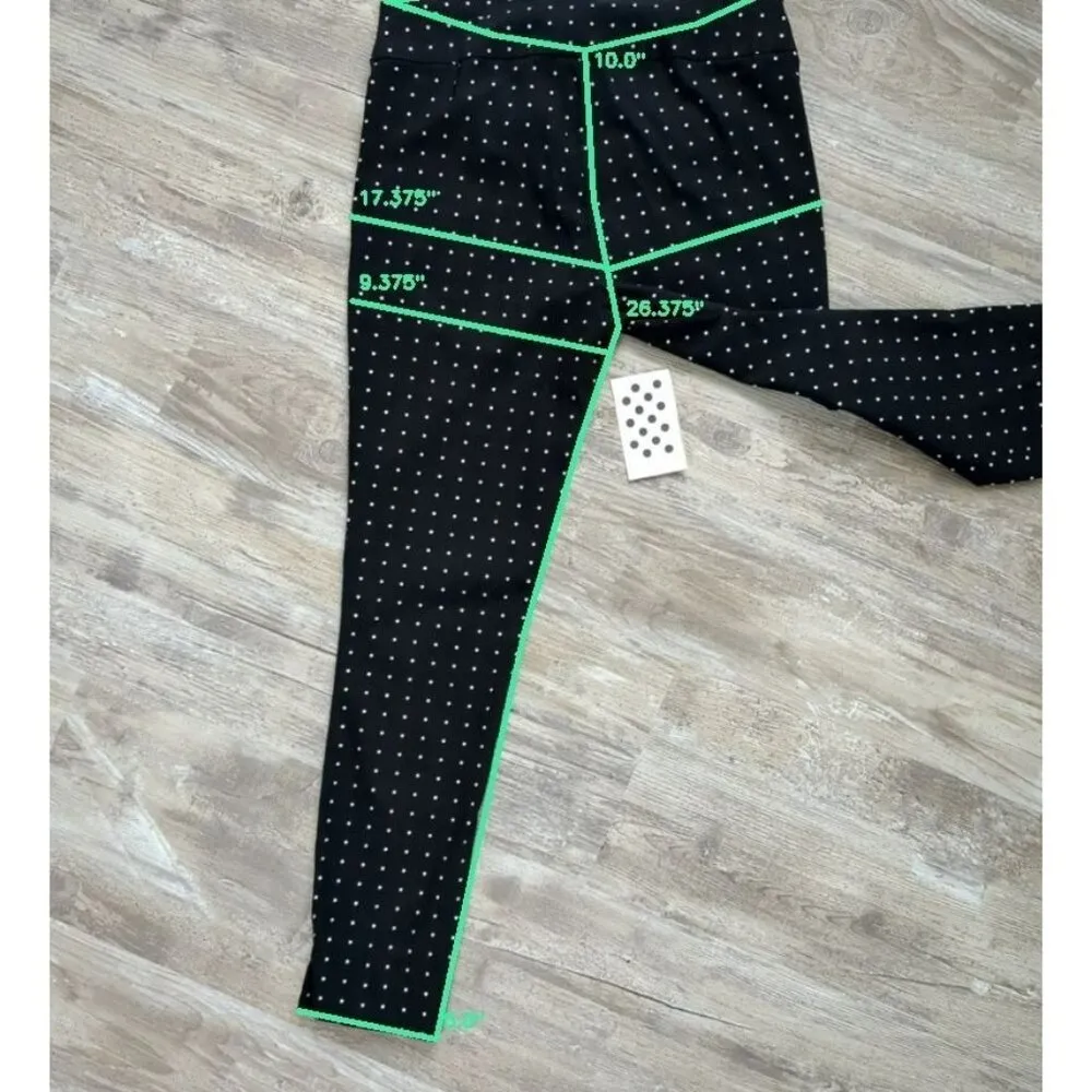 ROZ & ALI Spandex Slimming Polka Dot Classic Ankle Pedal Pusher Pant Women 8P - Image 10