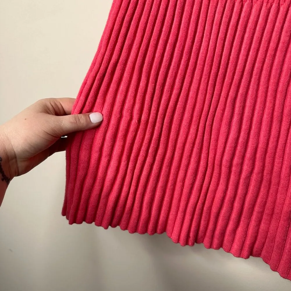 NEW Aerie Pink Punch Take Charge Wool Sweater Skirt Women's XL - Image 3