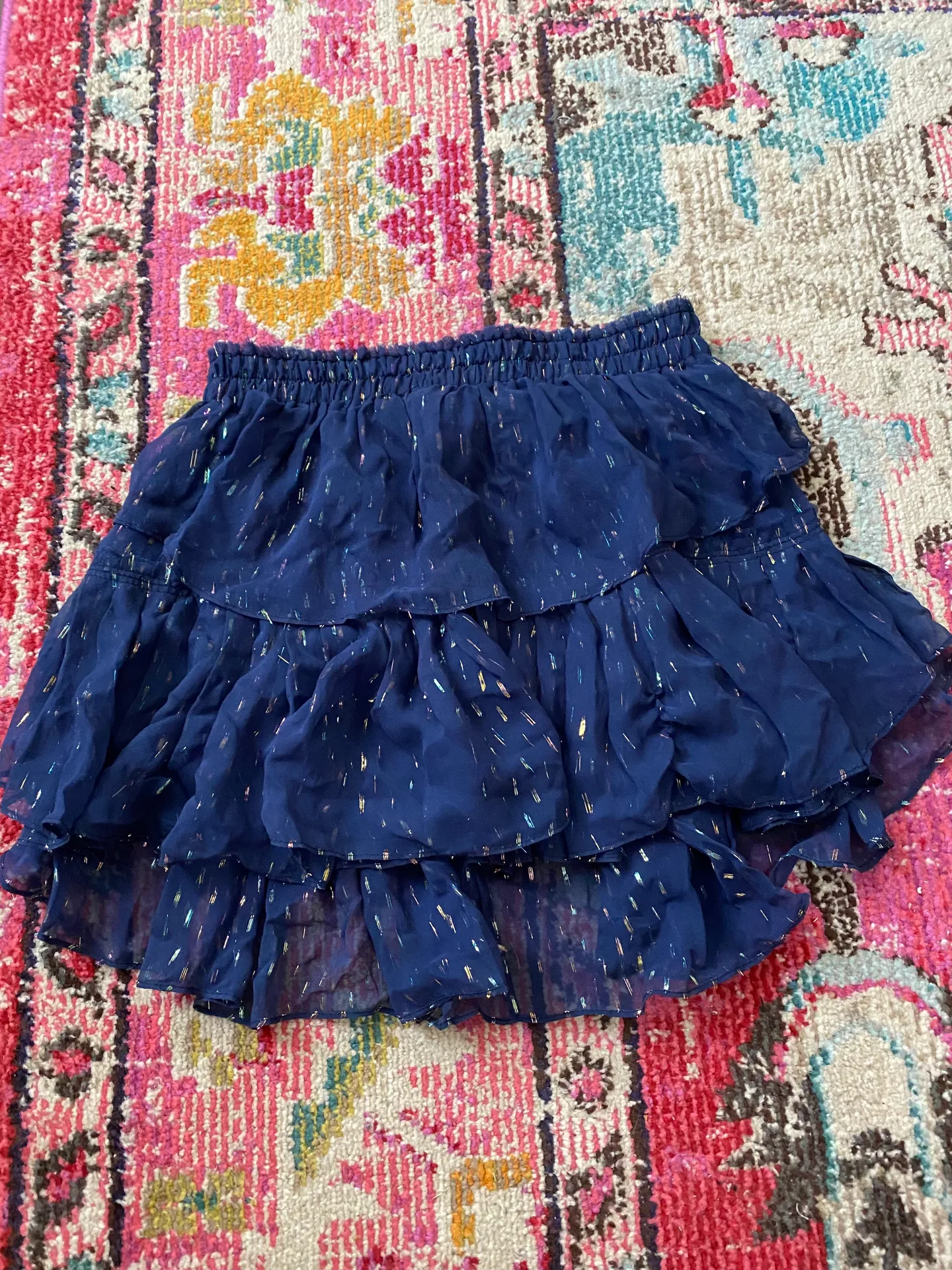 Love Shack Fancy  Sparkly Mini Skirt - Image 2