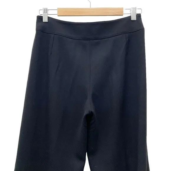 Armani Collezioni Black 100% Wool Cuffed Wide Leg Dress Trouser Women’s Size 6 - Image 5