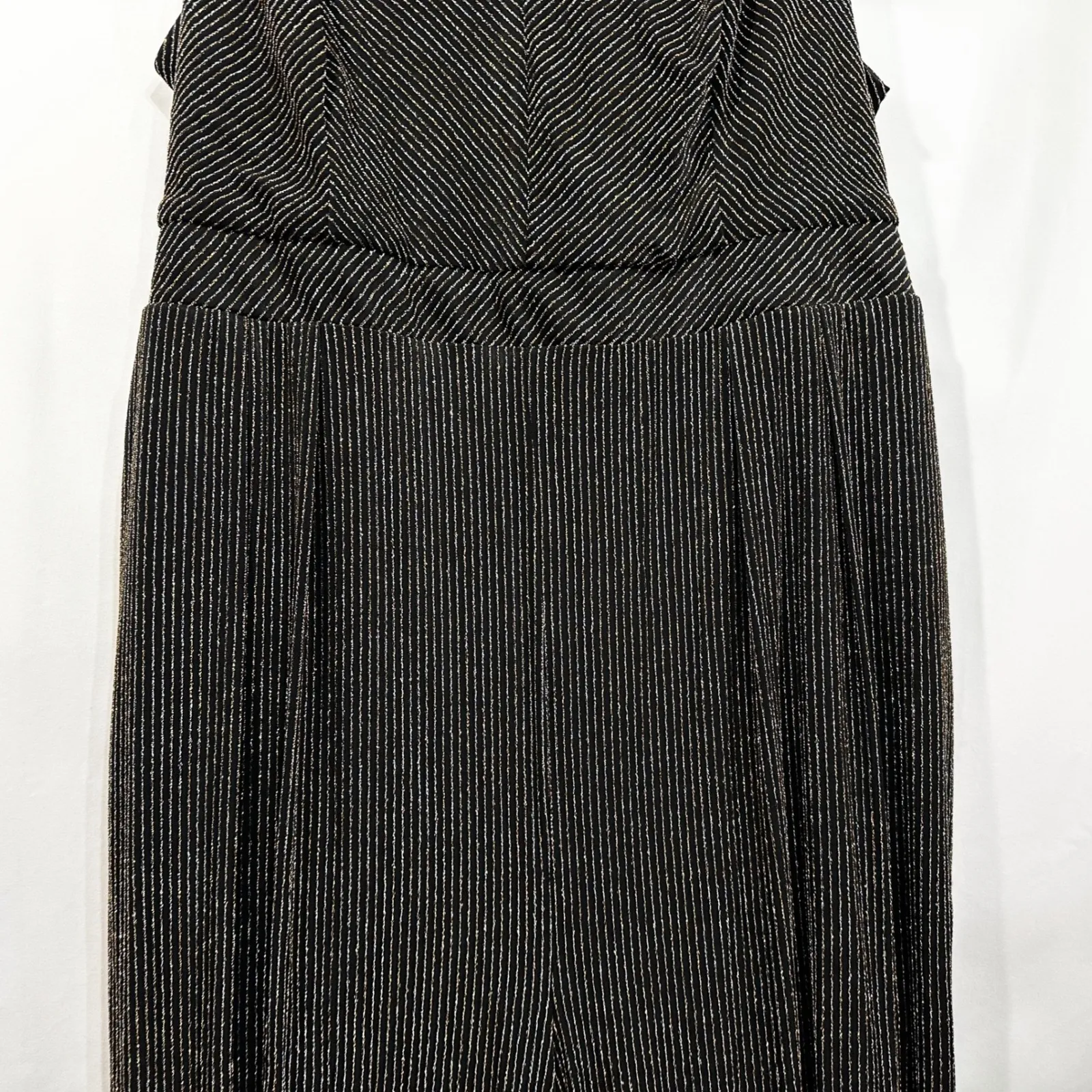 Torrid‎ Plus Size 4X Jumpsuit Black Gold Metallic Formal Sleeveless Wide Leg 363 - Image 9