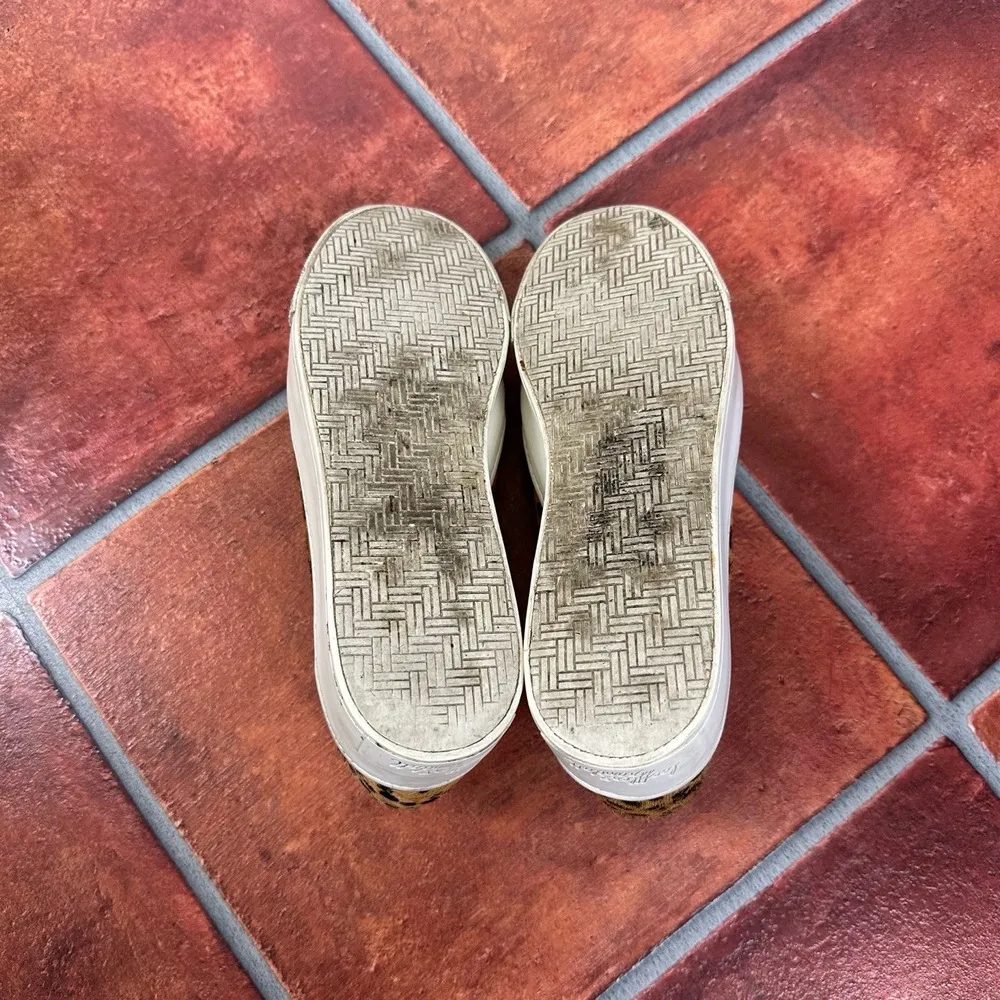 Loeffler Randall Calf Hair Cheetah Print Platform Sneakers Size 7.5 - Image 10