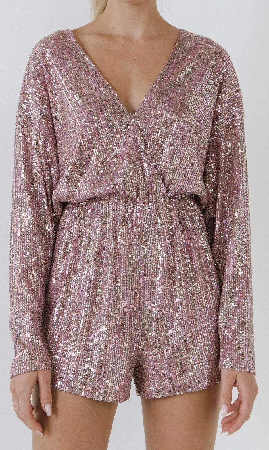 NWT  Pink Sequin Romper - Image 4