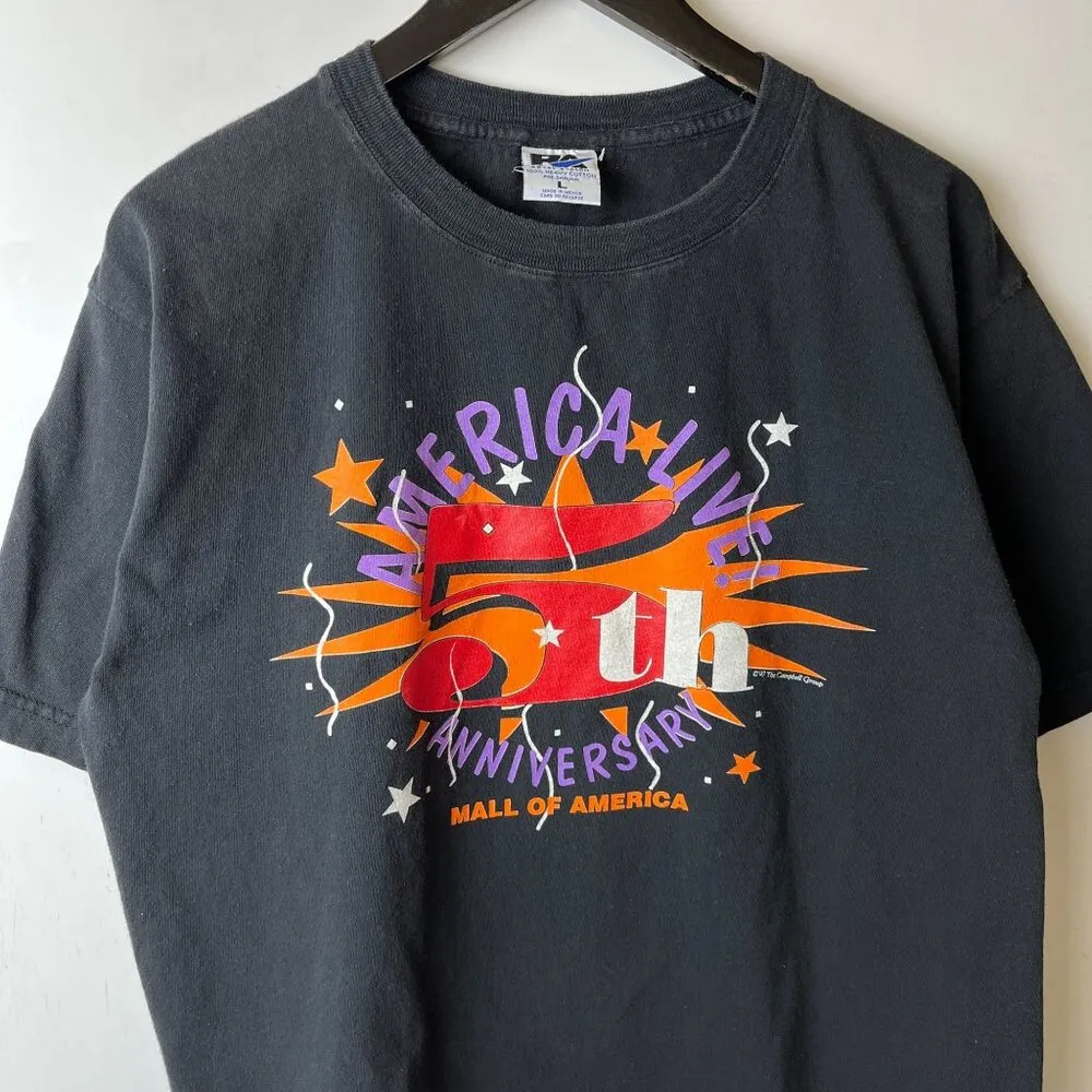 1997 Mall of America T Shirt Vintage 90s Black Medium M Graphic Tee - Image 8