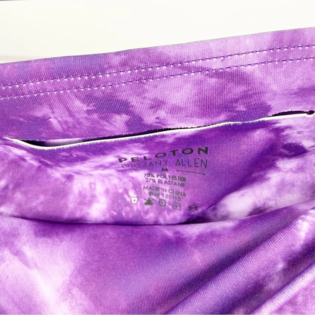 Peloton x Brittany Allen Tie Dye Pocket Leggings M Purple - Image 6