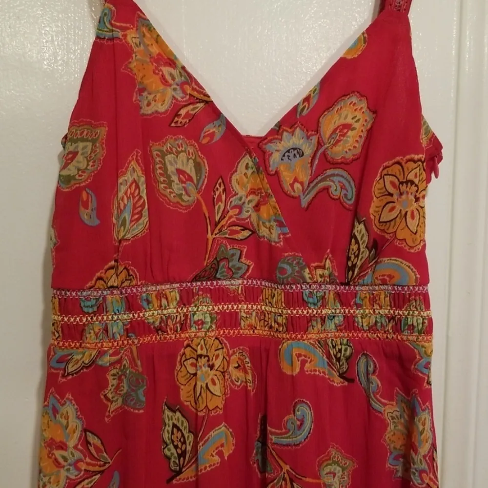 💕ESPRIT💕 Floral Chiffon Shoulder Tie Midi Dress - Image 3