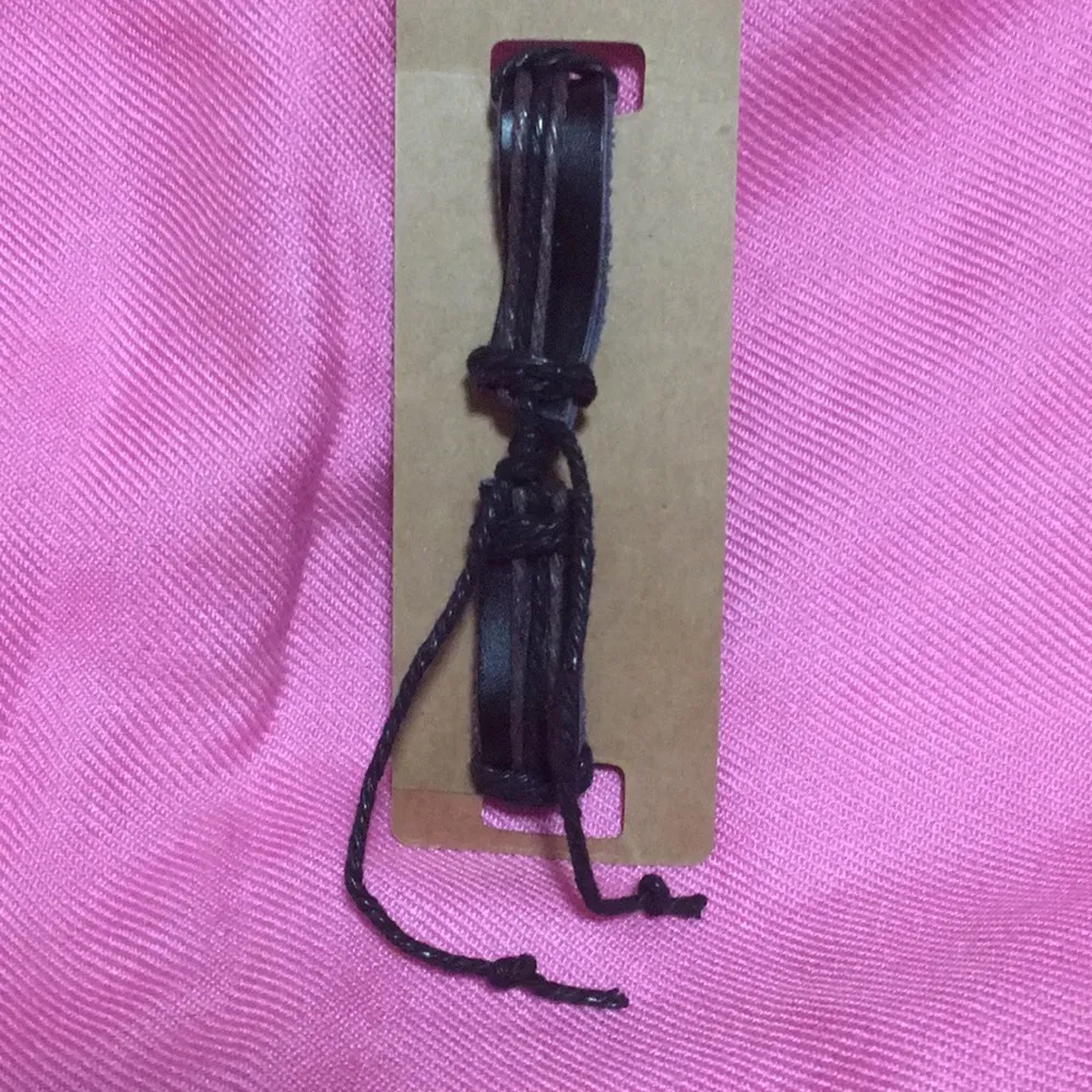 NOC Beifenni Jewelry Peace Sign Leather Bracelet - Image 4